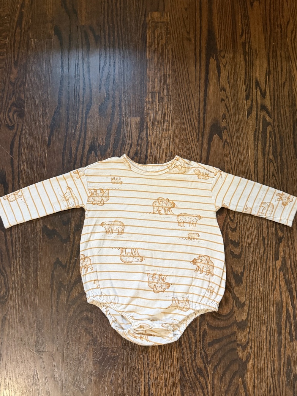 Anko Long-Sleeve Beige & Tan Bear Print Baby